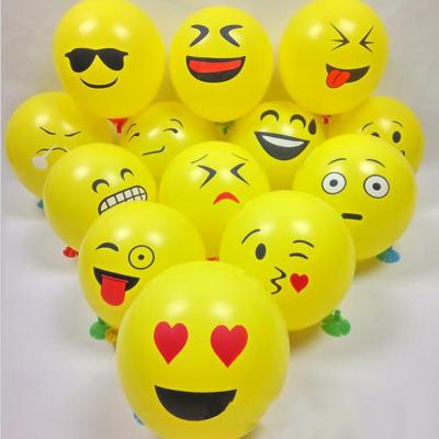 China Wholesale Hot Sale Party Decoration 12 Inch 2.8g Round Latex Balloon Smile Printed Balloons Wedding Decor Baby Shower Emoj Birthday Balloons for sale