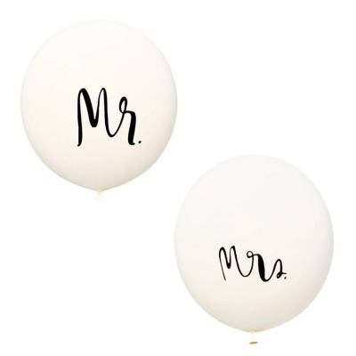 China Romantic Party Decoration Wholesale Offer 36 Inch Real Round Mr Mrs Balloon For Wedding Party Supplies Wedding Decoration Balloon for sale