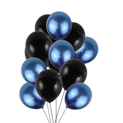 China Party decoration 11pcs/pack 12 inch blue black latex balloons for happy birthday balloon party decoration wedding party supplies for sale