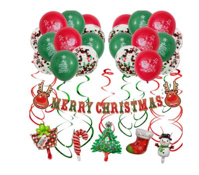 China 2021 Latex Christmas Gifts With Balloon Set Combination Balloons Christmas Party Decorations for sale