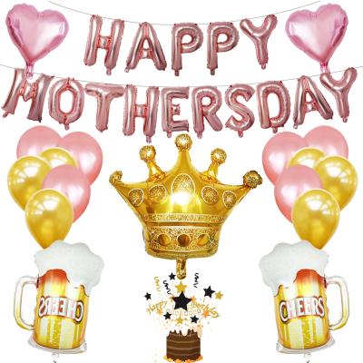 China New Party Decoration Mother's Day Movie Balloon Set Happy Thanksgiving Aluminum Mother Blessing Mother's Day Party Balloon Decoration Supplies for sale