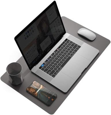 China Side can be use as desk pad & new design mouse pad computer accessories desk set PU leather desk pad with suede base for sale