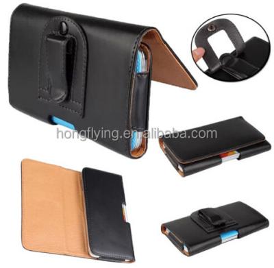 China Fashion Business Belt Pouch For Various Phones Leather Clip Wallet Cash Cover Luxury Card Holder for sale