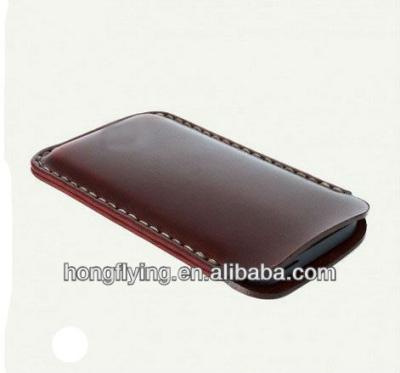 China Classic and Fashional Genuine Leather Universal Phone Case Cell Phone Leather Pouch Phone Case for sale