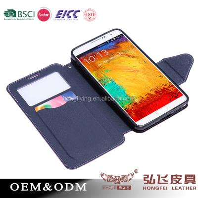 China Hottest PU Stand Design Leather Case for Sumsung Galaxy Note 3 for sale