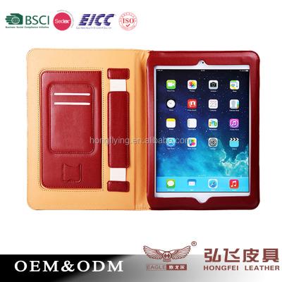 China Leather Customize Leather Stand Tablet Cover For iPad Air Case for sale