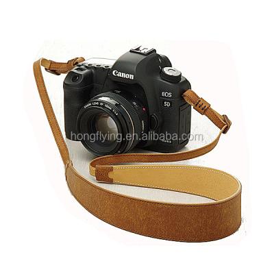 China Fashion Superior Long Durable Leather Camera Strap Genuine Leather Cow Neck Camera Strap for sale