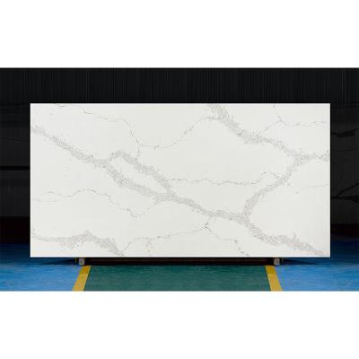 China Durable White Artificial Stone Slabs Calacatta Solid Outdoor Quartz Quartz For Kitchen Benchtop for sale