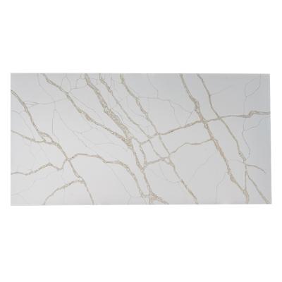 China Best Selling Durable Calacatta White Quartz With Black Or Gold Veins Slabs For Countertops And Benchtop Or Worktops for sale