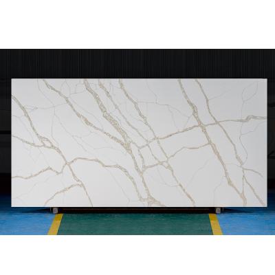 China Durable dining calacatta quartz slab countertops artificial quartz countertops gold price for sale