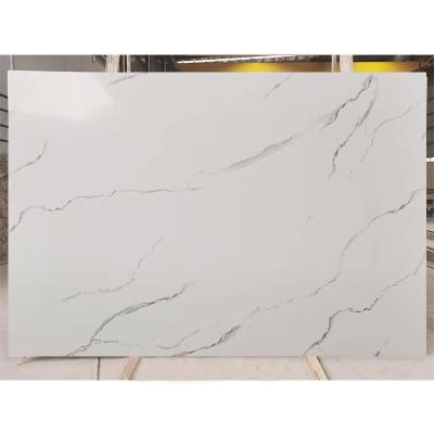 China Sale Durable Warm White Canton Floor Tiles Wall Panels Carrara Artificial Marble 20mm 30mm for sale