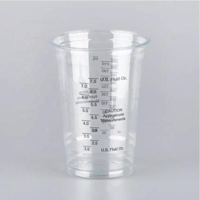 China 10oz/300ml pp disposable plastic measuring cup with scale mark for sale