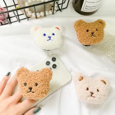 China Cute Plastic Phone Ring Holder Furry Finger Ring Holder Grip Kickstand Ring For iPhone For Samsung And All Smartphones for sale