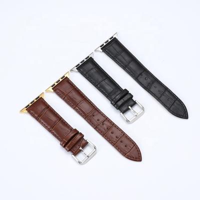 China Retro Leather Watch Bands For Apple iwatch 7 6 5 4 3 2 Unisex Straps 38 40 41 42 44 45mm Quick Release Watch Strap for sale