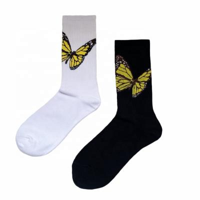 China Sporty Butterfly Cotton Hogs Street Art Crew Sock 2021 Women Girls Socks for sale