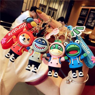 China 2021 Decoration 3D Promotion Gifts Silicone Bagcharm Animal Key Chain Dog Key Chain for sale