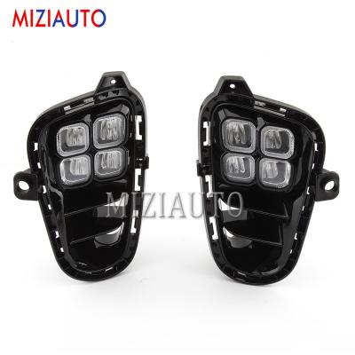 China ABS+LED Headlight Fog Lights Fog Lights Daytime Running Lights Fog Lights Covers Frame LED DRL For Kia RIO 2017 2018 2019 2020 for sale