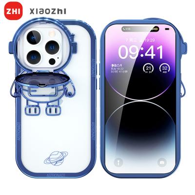 China Clear Shockproof Anime Astronaut Phone Case Kickstand Shockproof Unique Camera Protector For Iphone 13 pro Max Phone Case for sale