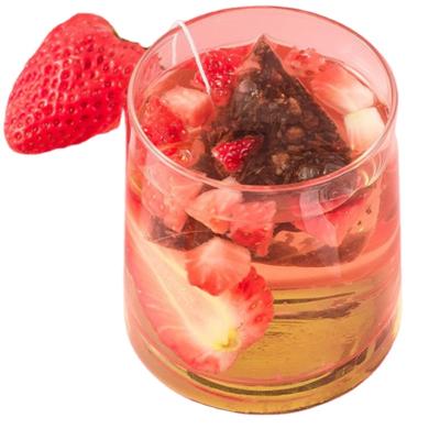 China new style no-preservatives fruits flavor strawberry lotus leaf tea black tea lose weight for sale