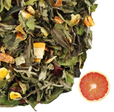 China NO--Preservatives Grapefruit Flavored White Tea Blended Tea with Flowers Herbals Fruit Essence Blended Tea for sale