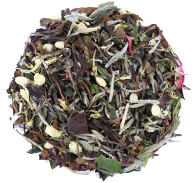 China no-preservatives beauty tea with jasmine flowers dried fruit herbals tea lychee flavor white tea for sale