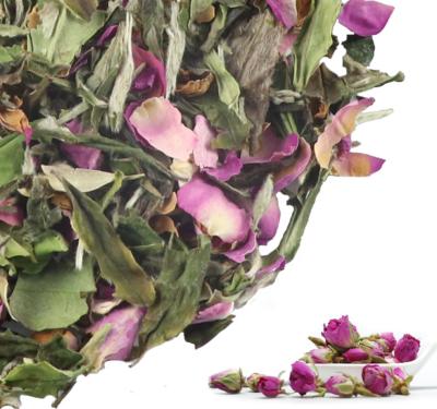 China premium no-preservatives white tea blended with rose flavored tea in loose wholesale for sale