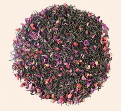 China NO--High Quality Preservatives in Loose Blended Pu'er Flavored Tea Mixed with Strawberry Rose Petals for sale