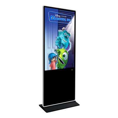 China 55 Inch Smart Lcd Ad Player With Floor Stand Advertising Display Monitor Indoor Digital Billboard for sale