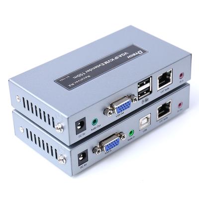 China With USB Interface Dtech Extender VGA IP kvm 150m Transmission Via Cat5e/Cat6 Audio Video Signals And With IR for sale