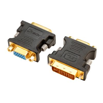 China Home Entertainment DTECH DVI Male To VGA Female Adapter DVI-I 24+5 Port DVI Connector To VGA Converter for sale