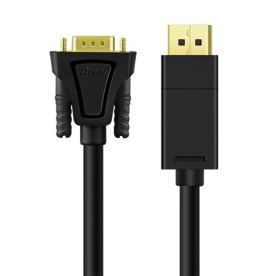 China 1080P hd quality display DP male VGA cable hd male video transmission line to male VGA cable for sale