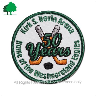 China factory direct high quality custom cheap 3D embroidery hockey patches for sale