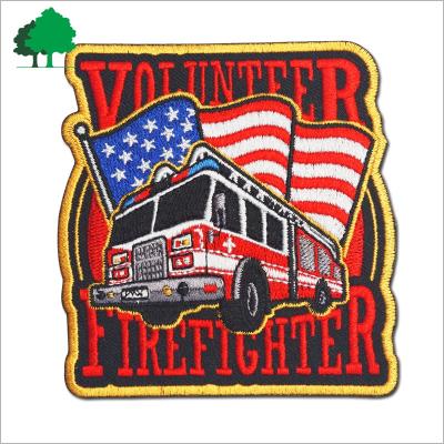 China Viable Factory Direct Selling Custom High Quality OEM Embroidery Firefighter Patches For Garment Accessories for sale