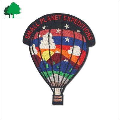 China factory direct custom high quality cheap 3D parachute embroidery patches for sale