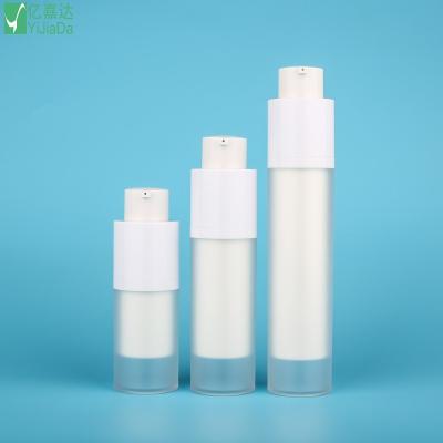 China Cosmetic Twist Up Pump Bottles 15ml 30ml 50ml Plastic Airless Cosmetic Empty Packaging Container for sale