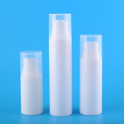 China Pump Bottle 15g 30g 50g Cosmetic White Airless Lotion Dispenser Plastic Container Eye Cream Serum Bottle for sale