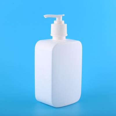 China Empty Household Products Lotion Pump Dispenser Bottle 500ml Face Detergent Plastic Container Packaging 16.7oz Shampoo Body Shower PE Bottles for sale