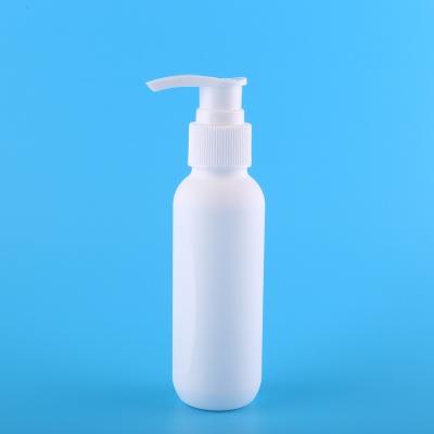 China Custom empty cosmetic packaging bottle 3.3oz household products HDPE plastic lotion bottle 100ml containre hand cream soft touch bottle for sale