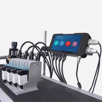 China Hotels four nozzle heads integrated inkjet printer for batch mfg exp date coding for medicine food drinks cosmetic packaging for sale