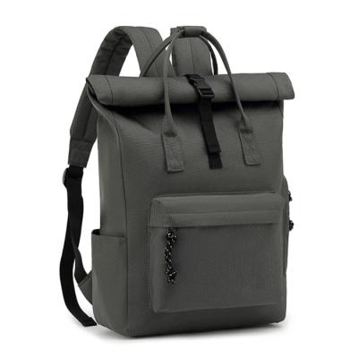 China With Fashionable USB Rolltop Waterproof RPET Backpack With Laptop Compartment for sale