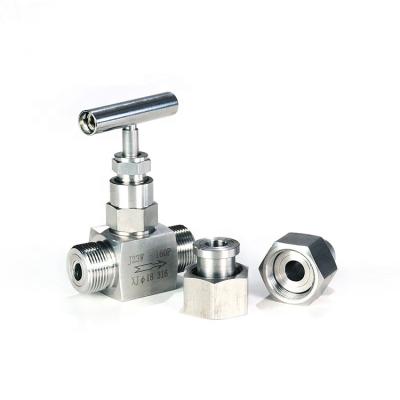 China Gas Valve Threaded Instrument Stainless Steel Needle Valve for sale