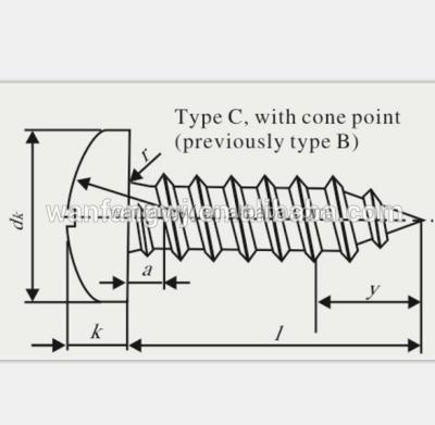 China DIN 7981 Carbon Steel Screws for sale