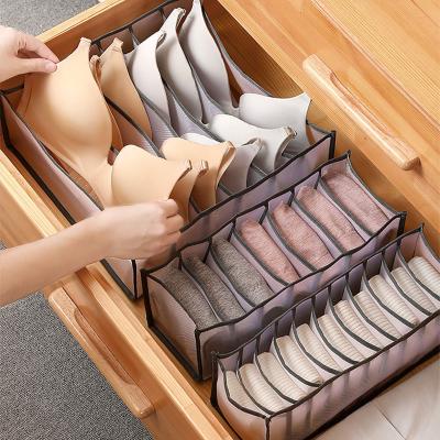 China New Modern Underwear Organizer Set Foldable Type Bra Household Drawer Socks Ending Box Organizer For Underwear for sale