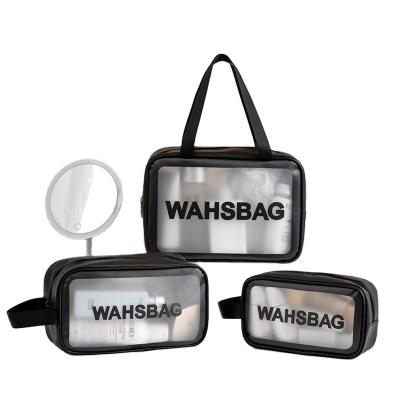 China Modern Lightweight Custom PU Cosmetic Clear Cosmetic Box Bag Makeup Bag Waterproof Toiletry Bag for sale