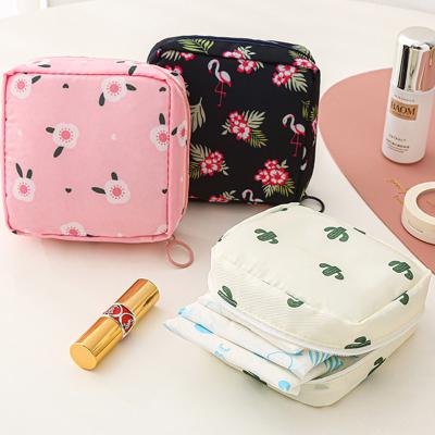 China Wholesale Cute Viable Storage Cute Sanitary Napkin Storage Bag Organization Cosmetic Bag Girl Sanitary Napkin Bag for sale