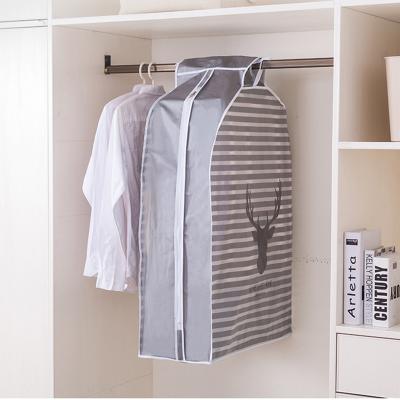 China Thickened 3D PEVA Storage Garment Bag Dust Cover Clothing Coat Hang Bag Dust Cover Storage Organization for sale