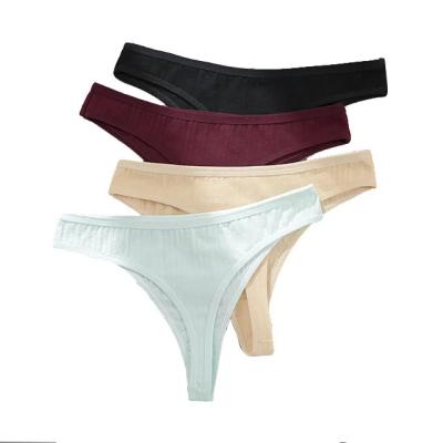 China Antibacterial Breathable Pure Comfortable Seamless Ladies Cotton Women Panties Sexy Thong Thong Underwear for sale