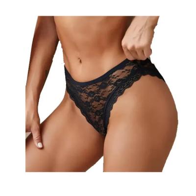 China Antibacterial Sexy Black Ladies Panties Fashion Transparent Panties Underwear For Girls T Back Women Panties Seamless Thong for sale