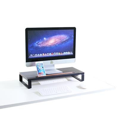 China MDF Ergonomic Keyboard Storage Desktop Wooden Monitor Stand for sale