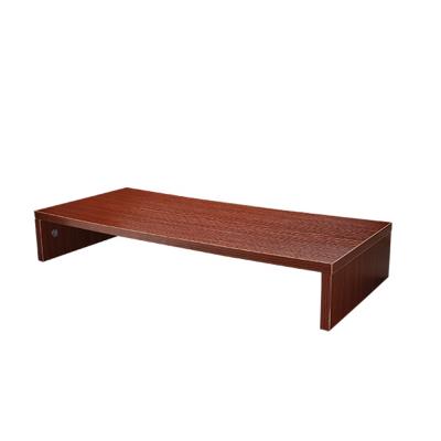 China Keyboard Storage China Manufacturer Direct Selling Brown Computer Stand Wooden Monitor Rack Riser for sale